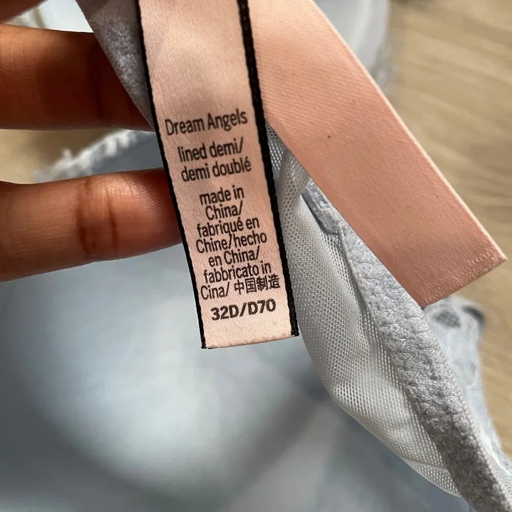 Victoria's Secret Women's Blue Lace Bra Size 32D/D70 - Picture 10 of 11